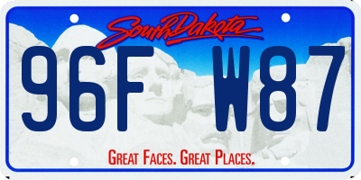 SD license plate 96FW87
