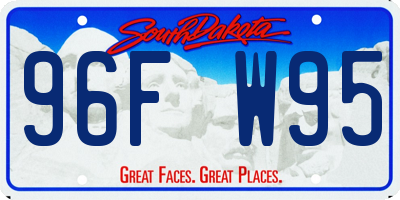 SD license plate 96FW95