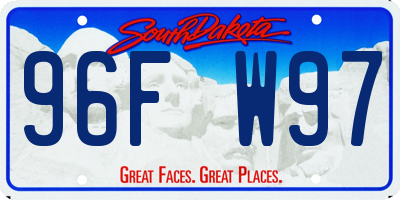 SD license plate 96FW97