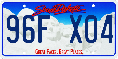 SD license plate 96FX04