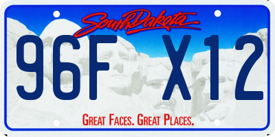 SD license plate 96FX12