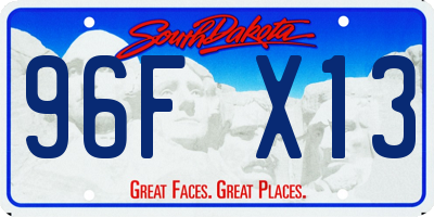 SD license plate 96FX13