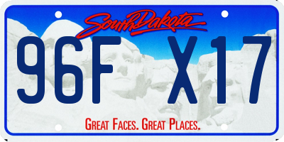 SD license plate 96FX17
