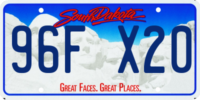 SD license plate 96FX20