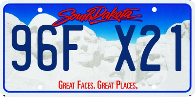 SD license plate 96FX21