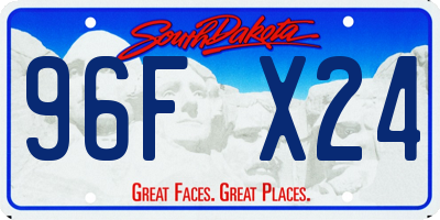 SD license plate 96FX24