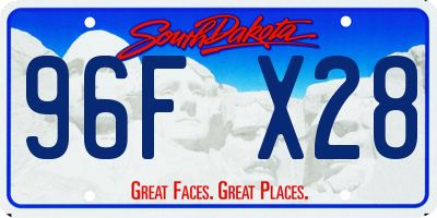 SD license plate 96FX28