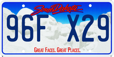 SD license plate 96FX29