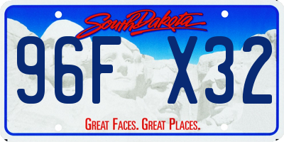 SD license plate 96FX32