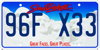 SD license plate 96FX33