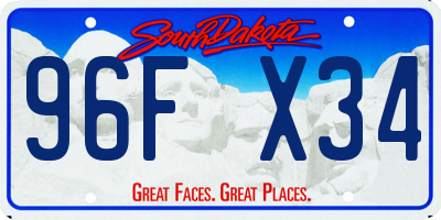 SD license plate 96FX34