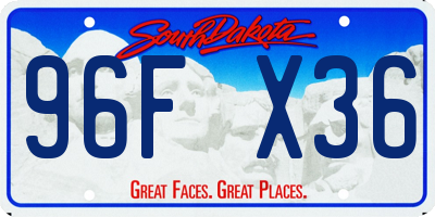 SD license plate 96FX36