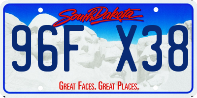 SD license plate 96FX38