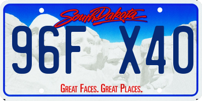 SD license plate 96FX40