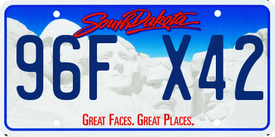 SD license plate 96FX42