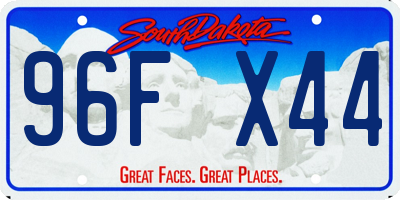 SD license plate 96FX44