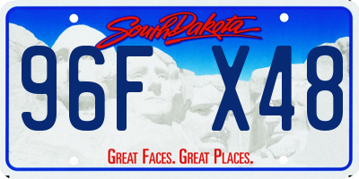 SD license plate 96FX48