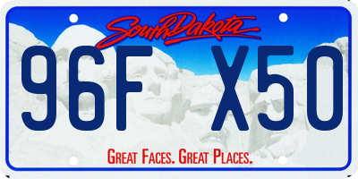 SD license plate 96FX50