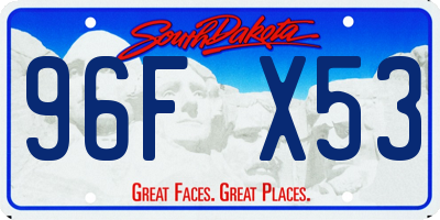 SD license plate 96FX53