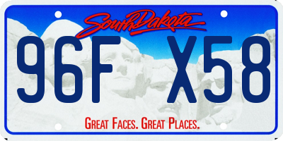 SD license plate 96FX58