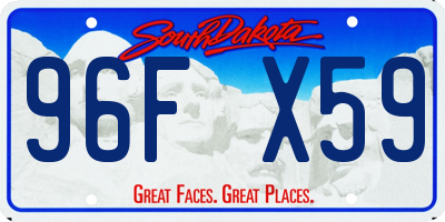 SD license plate 96FX59
