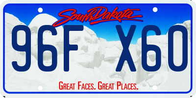 SD license plate 96FX60