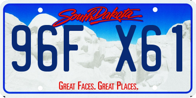 SD license plate 96FX61