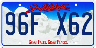 SD license plate 96FX62