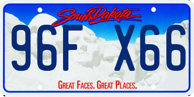 SD license plate 96FX66