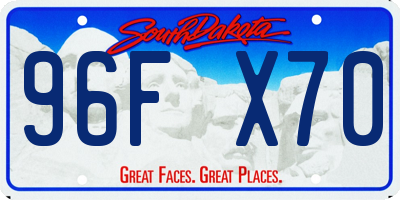 SD license plate 96FX70