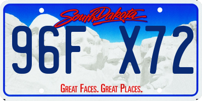 SD license plate 96FX72