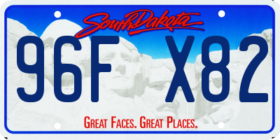 SD license plate 96FX82