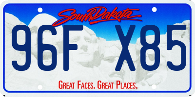 SD license plate 96FX85