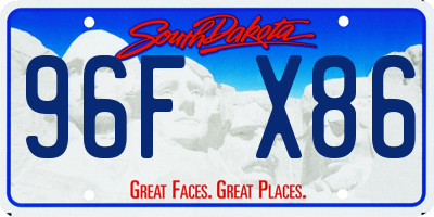 SD license plate 96FX86