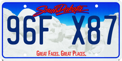 SD license plate 96FX87