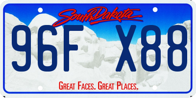 SD license plate 96FX88