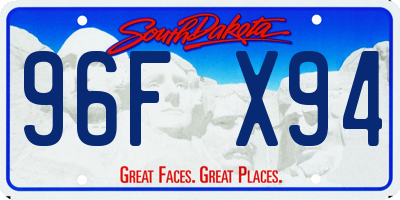 SD license plate 96FX94