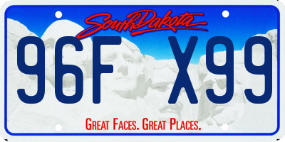 SD license plate 96FX99