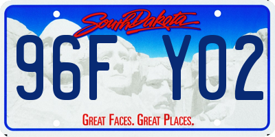 SD license plate 96FY02