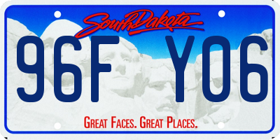 SD license plate 96FY06