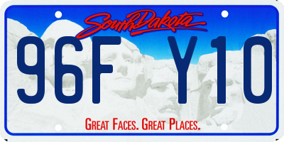 SD license plate 96FY10