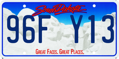 SD license plate 96FY13
