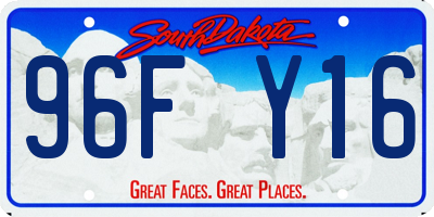 SD license plate 96FY16