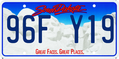 SD license plate 96FY19