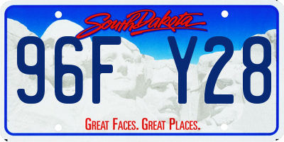 SD license plate 96FY28