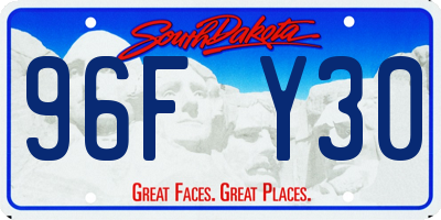 SD license plate 96FY30