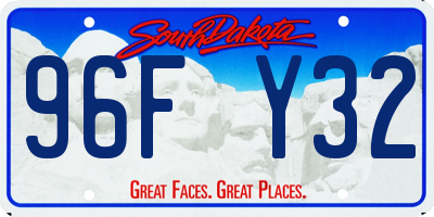 SD license plate 96FY32