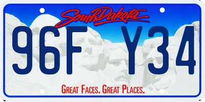 SD license plate 96FY34