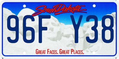 SD license plate 96FY38