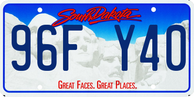 SD license plate 96FY40